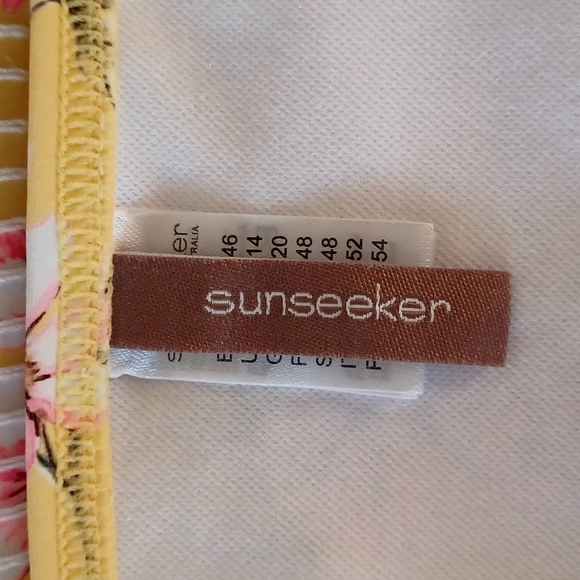 VENUS Sunseeker Yellow Floral Bikini Bottom, size 14 - Picture 8 of 13